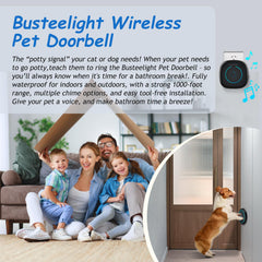 Busteelight Soft Ring Blk Dog Bell outdoor waterproof placement withstands weather.