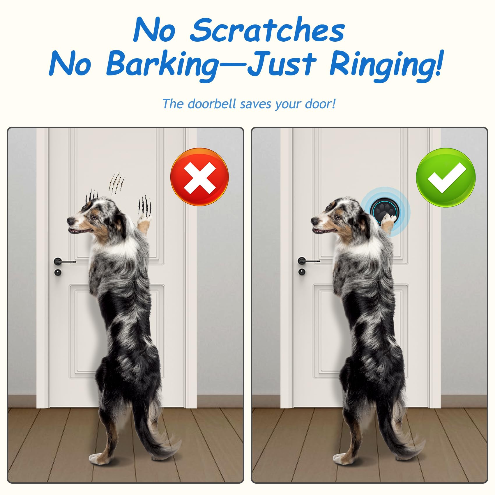 Busteelight Soft Ring Blk Dog Bell receiver enables whole-home signaling.