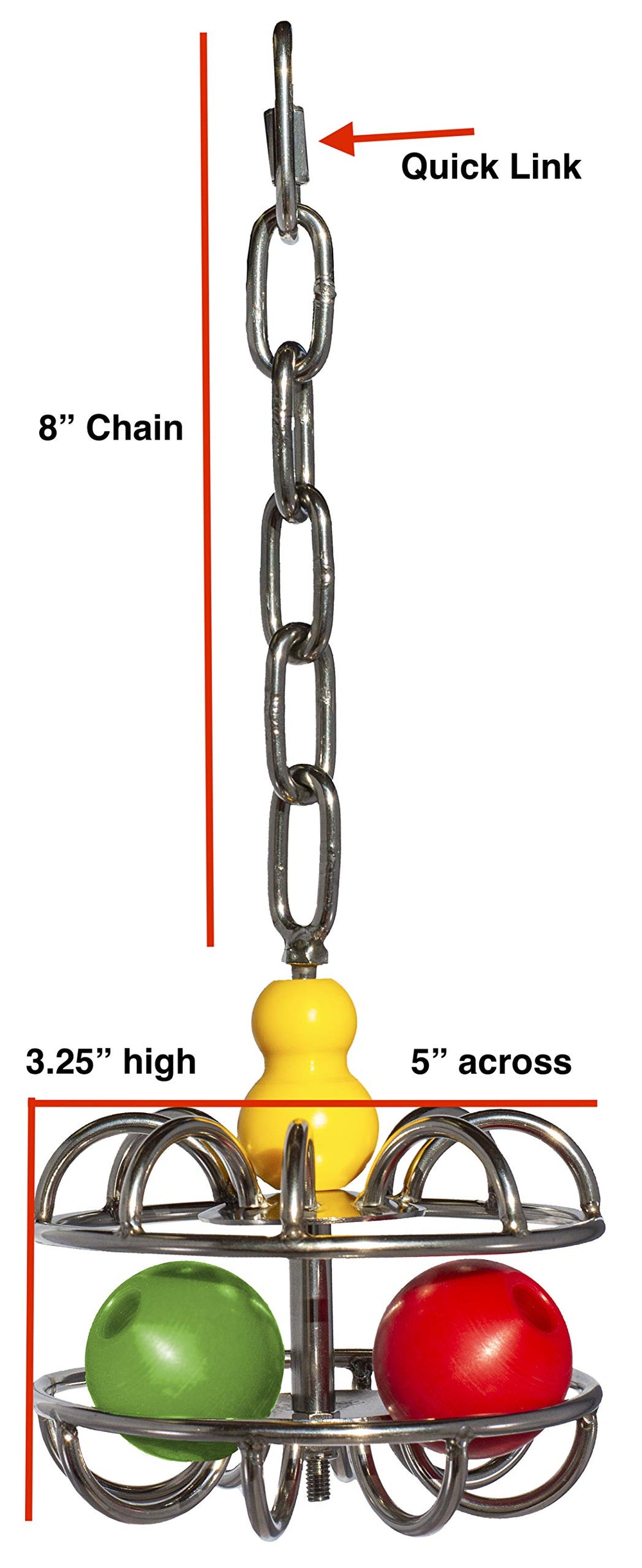 Busy Bird Impossi-Ball treat dispenser in action encourages problem solving.