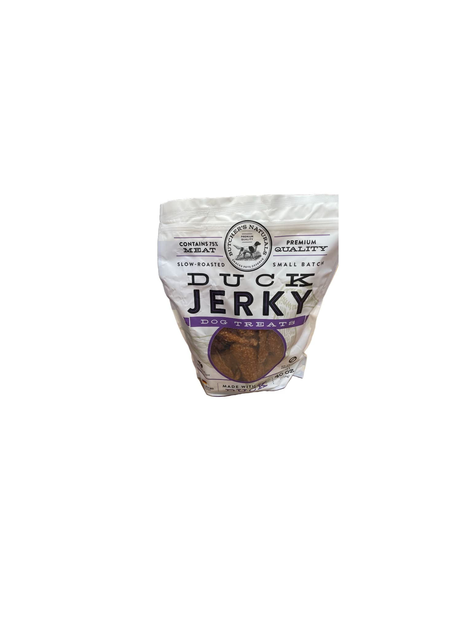 Butcher's Natural Costless Duck Breast Fillets packshot, protein-rich dog reward treat.