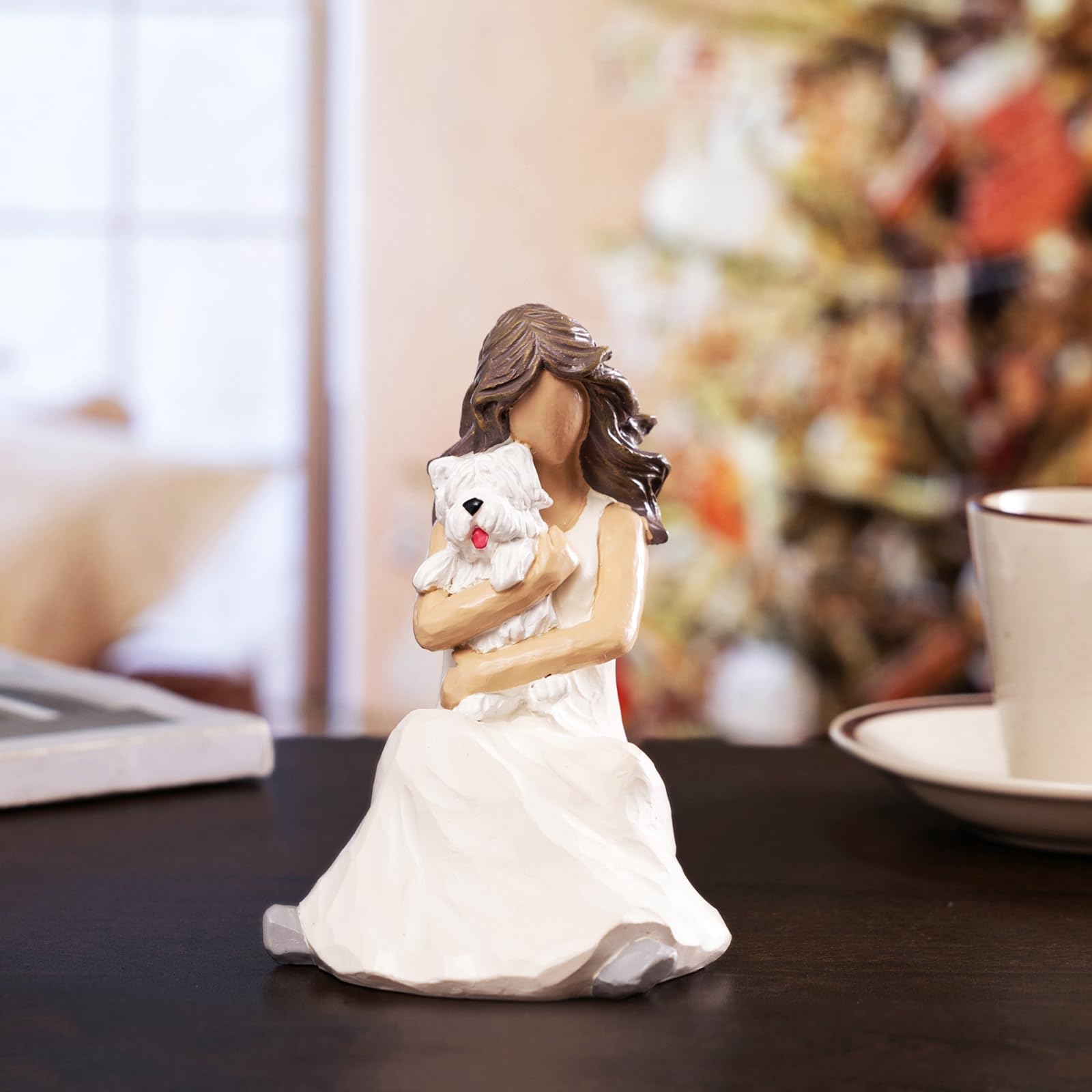 BUTILIVEEN sympathy dog memorial figurine provides comforting remembrance at home.