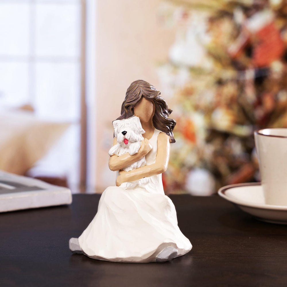 BUTILIVEEN sympathy dog memorial figurine provides comforting remembrance at home.