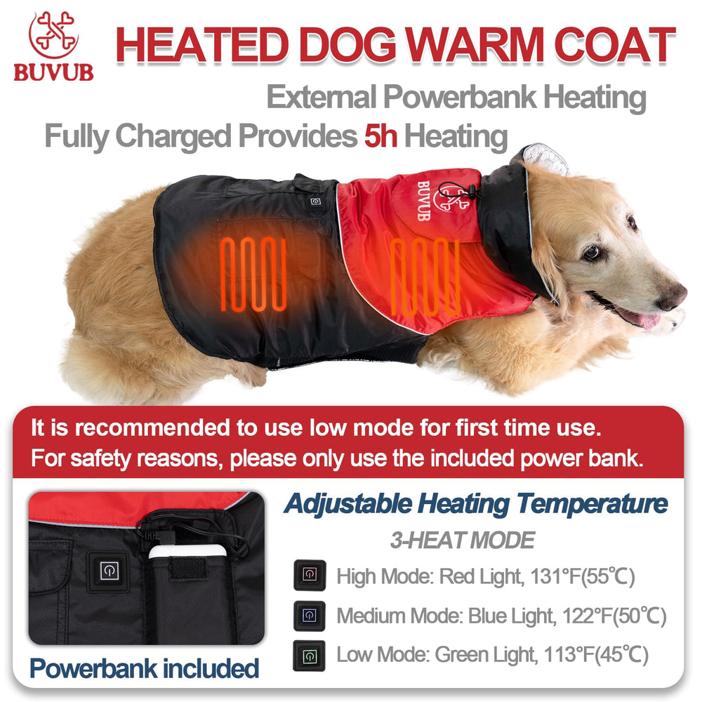 BUVUB coat side view highlights adjustable collar and snug belly fit for small dogs.