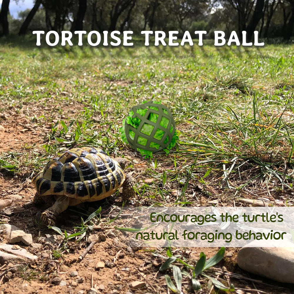 BUYBYLOV habitat accessory turtle feeder ball for tank environment.
