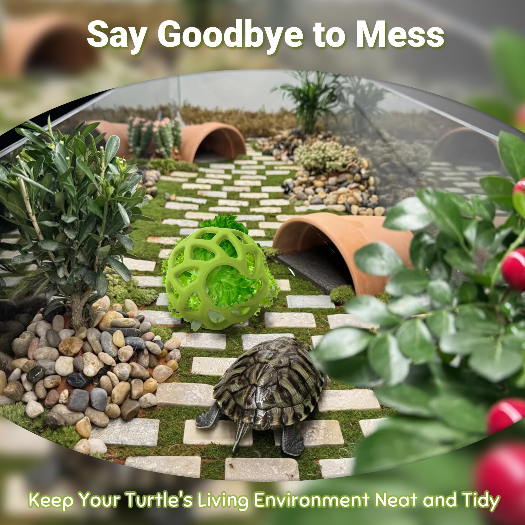 BUYBYLOV Turtle Feeder Ball rugged durability for long-lasting turtle play