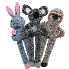 BUYPOW 3-pack rabbit toy highlights no-stuffing plush for gentle teething play
