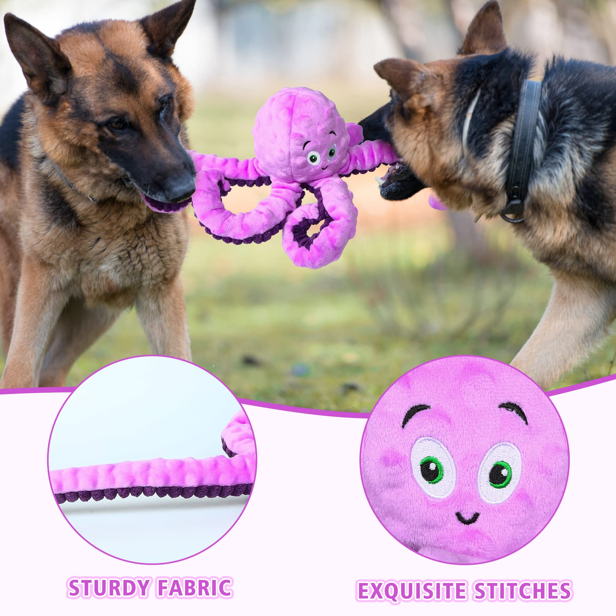 BUYPOW Octopus toy purple playtime companion encourages chewing and bonding.