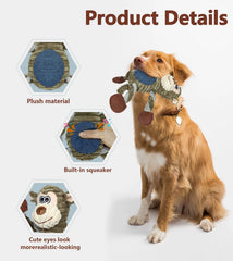 BUYPOW squeaky-dog-toy inner-whistle enhances engagement during fetch and chew sessions.