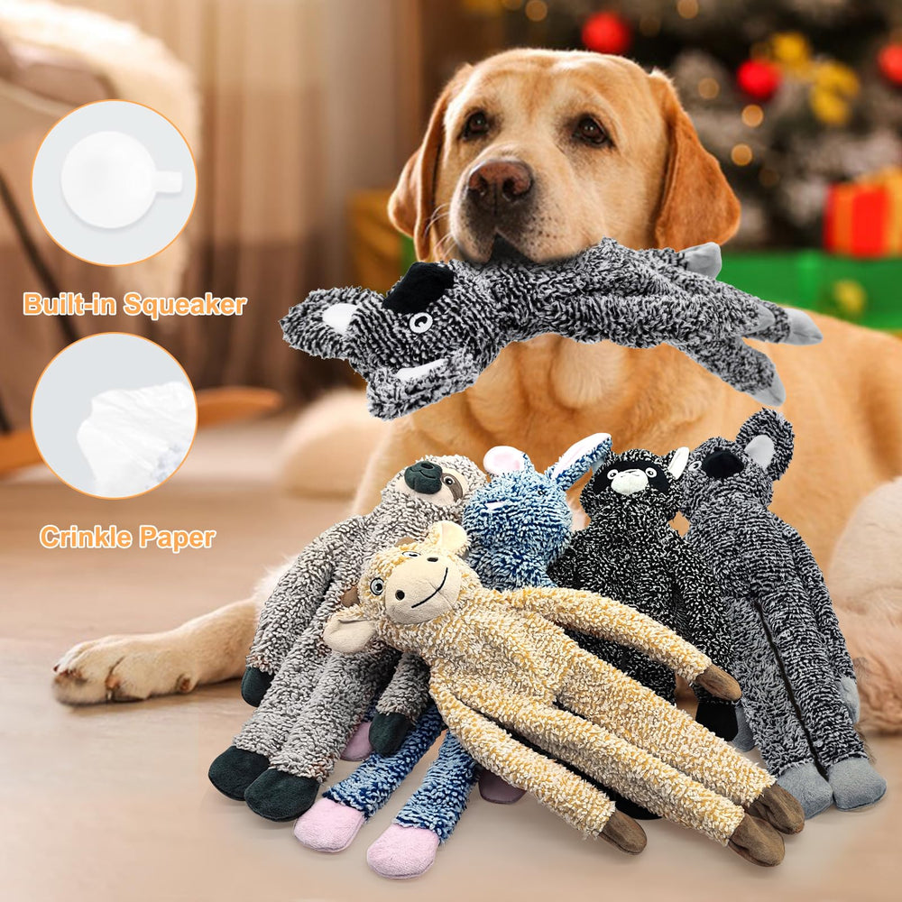 BUYPOW double-stitch toy highlights reinforced seams for durability during fetch and chew