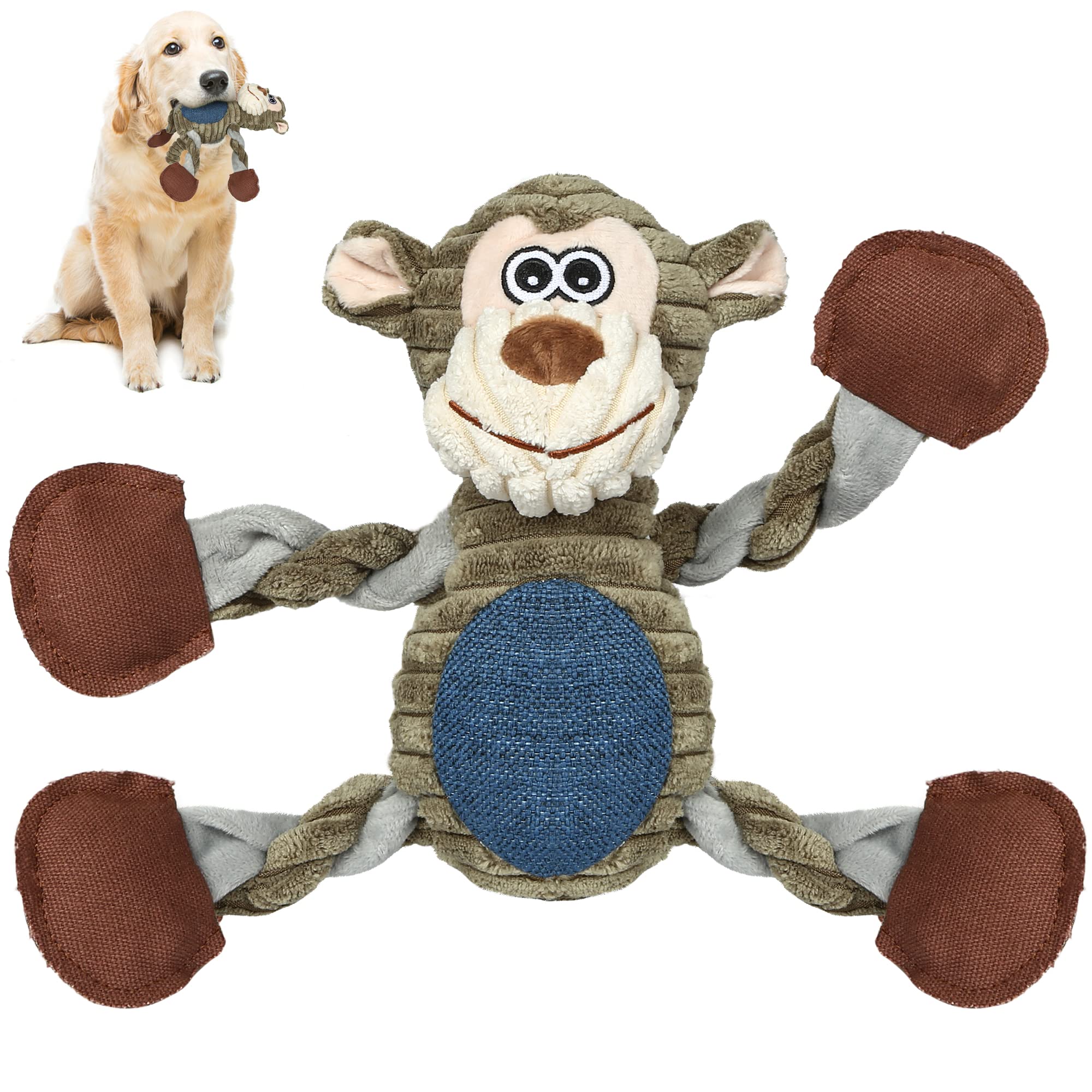 BUYPOW Monkey plush toy makes a cute birthday gift for dogs
