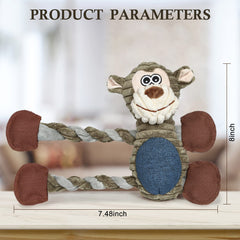 BUYPOW monkey dog toy with waterproof fabric helps keep stuffing dry