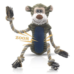 BUYPOW Monkey plush head squeaker encourages interactive play and chews.