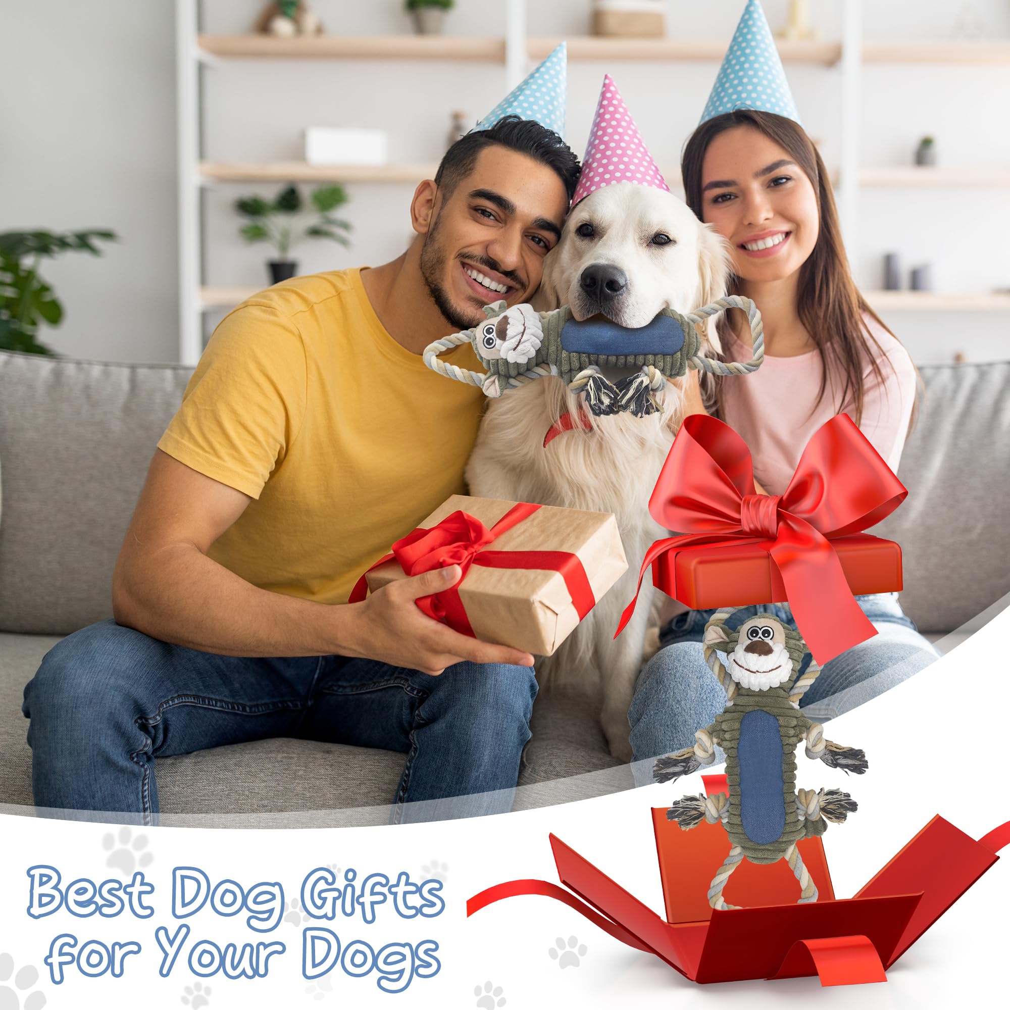 BUYPOW Monkey plush soft-material reduces risk of dental trauma during rough play.