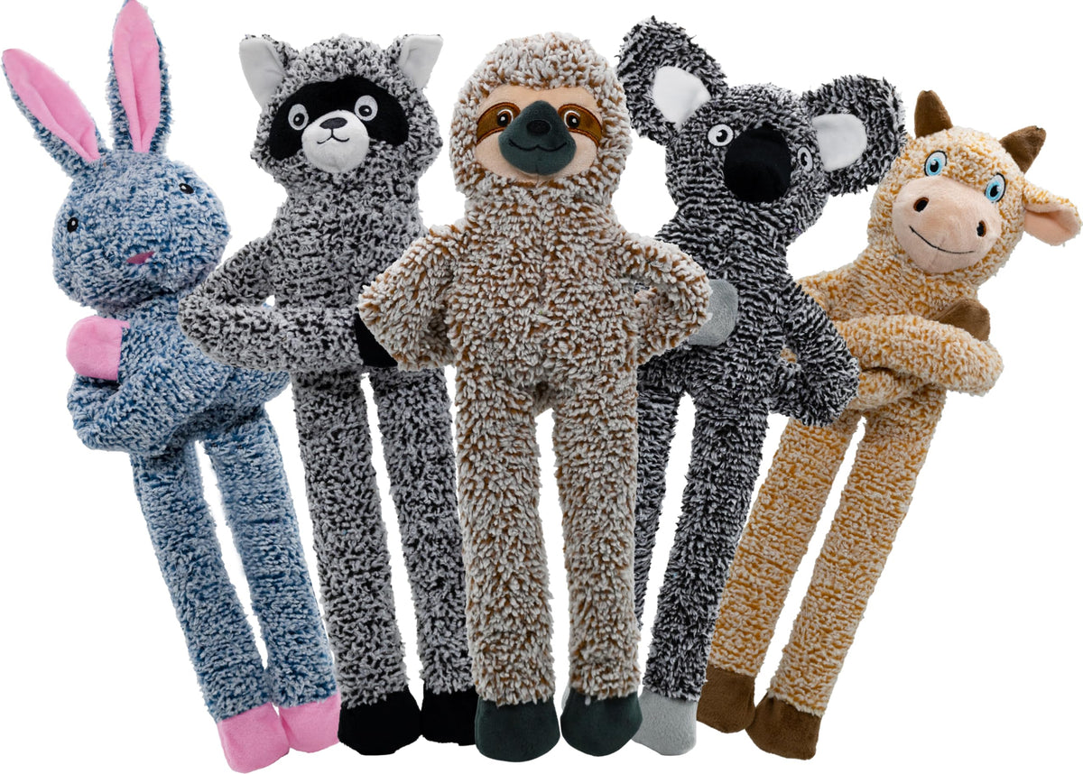 BUYPOW no-stuffing dog toy pack for large dogs promotes mess-free play