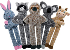 BUYPOW no-stuffing dog toy pack for large dogs promotes mess-free play