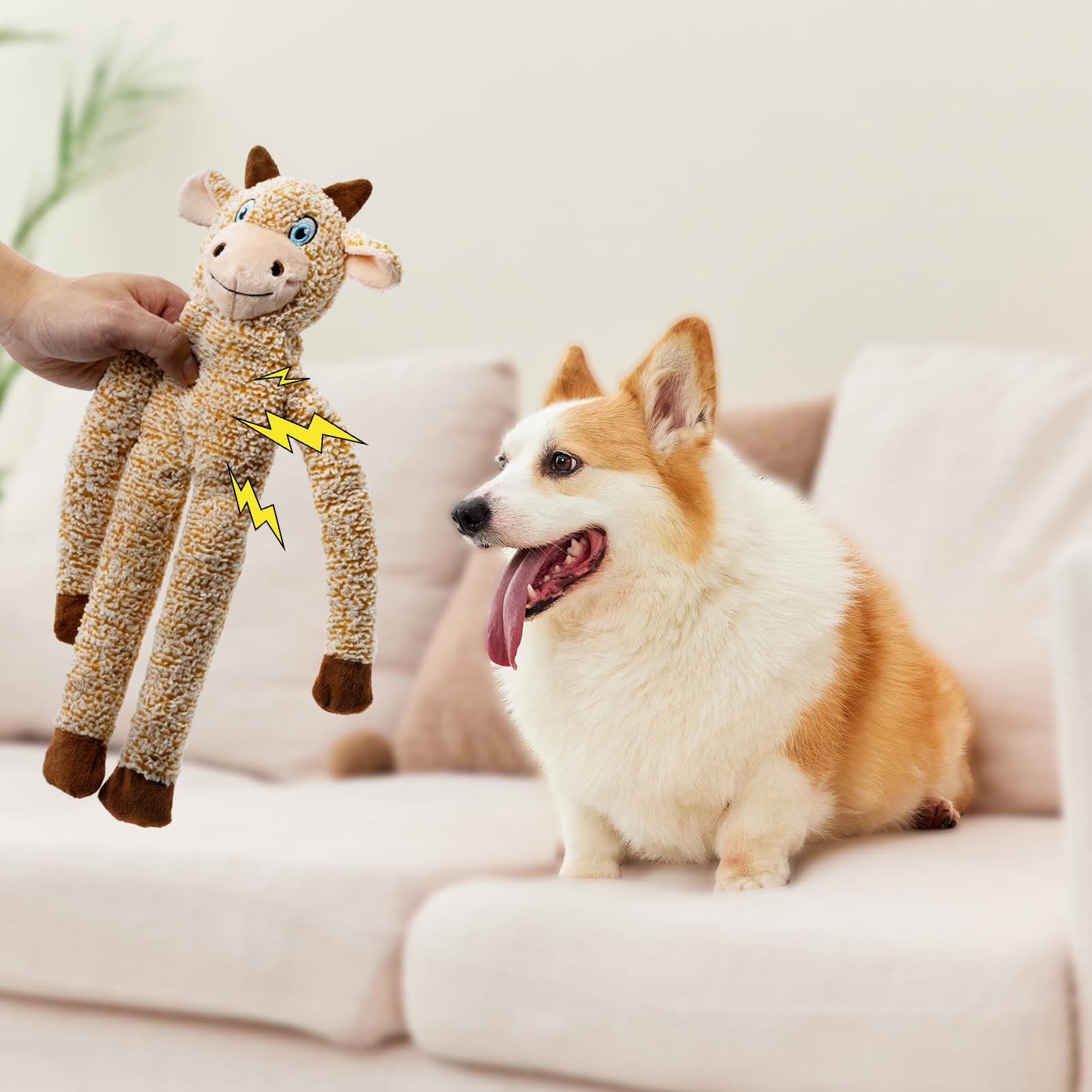 BUYPOW peluche suave para perro, ideal para dentición y consuelo