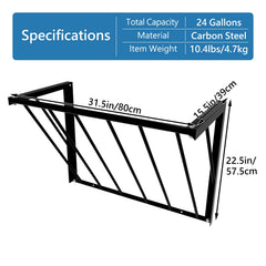 BUYYAH carbon steel hay feeder emphasizes durability and rust resistance
