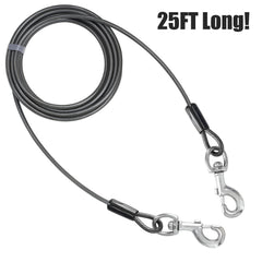 BV Dog Tie Out 25ft heavy-duty lead supports large dogs with durable outdoor strength