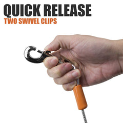 BV Dog Tie Out Cable quick-release swivel clips for easy detach