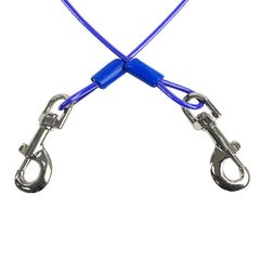 BV Dog Tie Out Cable swivel clip closeup highlights secure quick-release functionality.