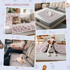 Manta BVAGSS con estampado de patas, ideal para acurrucarse en casa