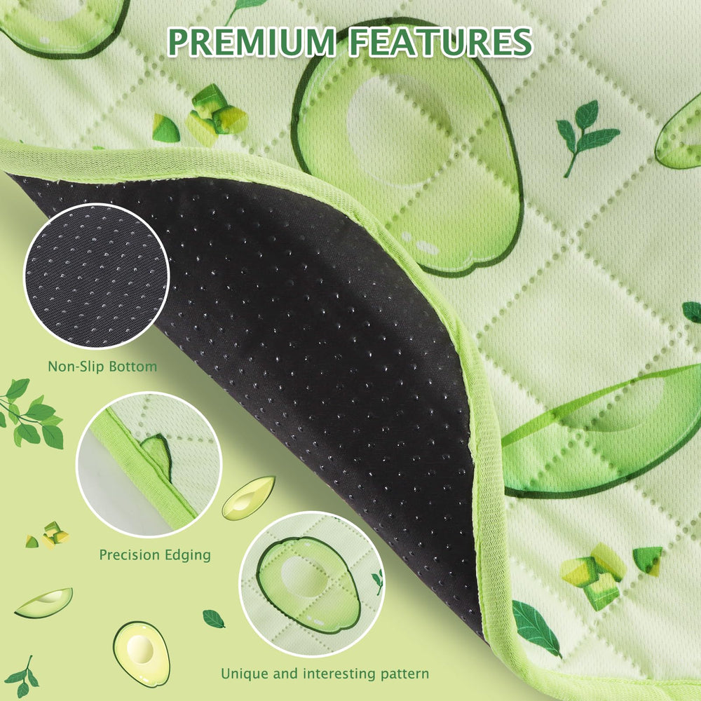 BVAGSS non-slip bottom dog pad avocado 36x36 prevents sliding on smooth floors