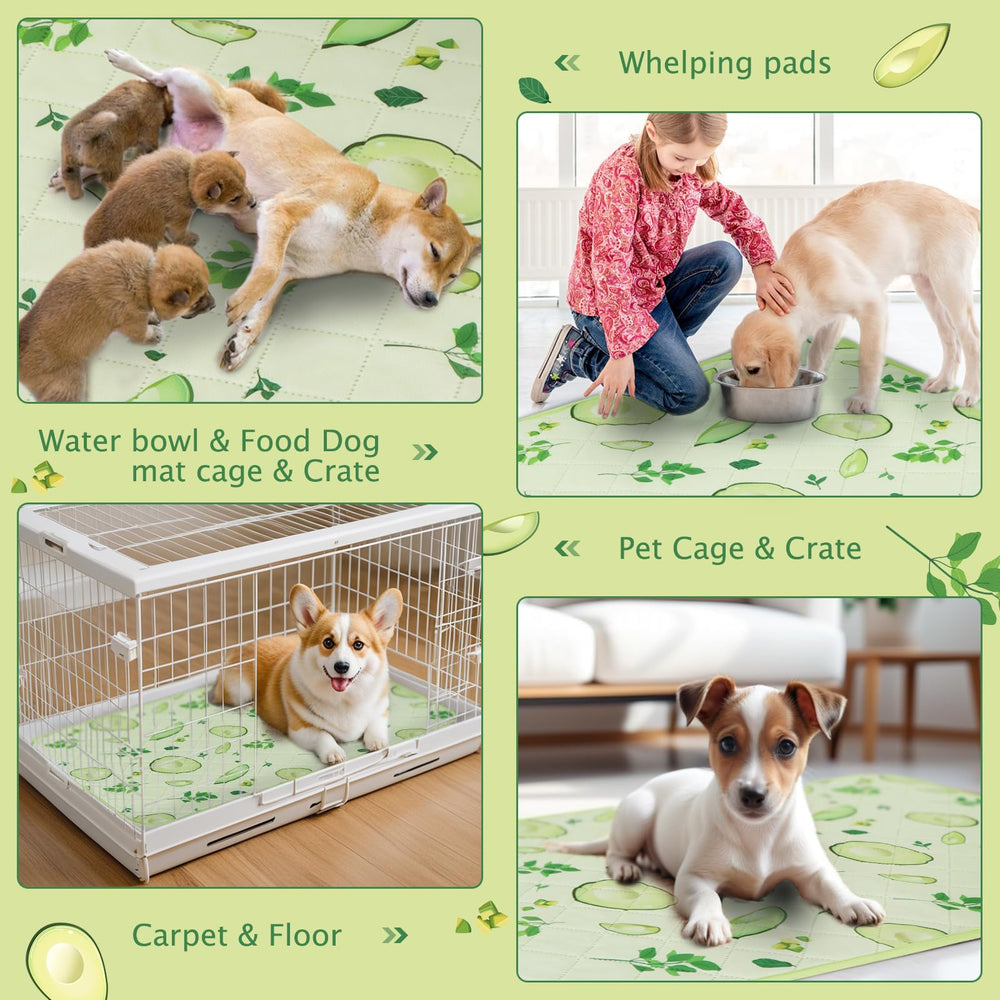 BVAGSS reusable puppy pad avocado waterproof layer protects furniture during training