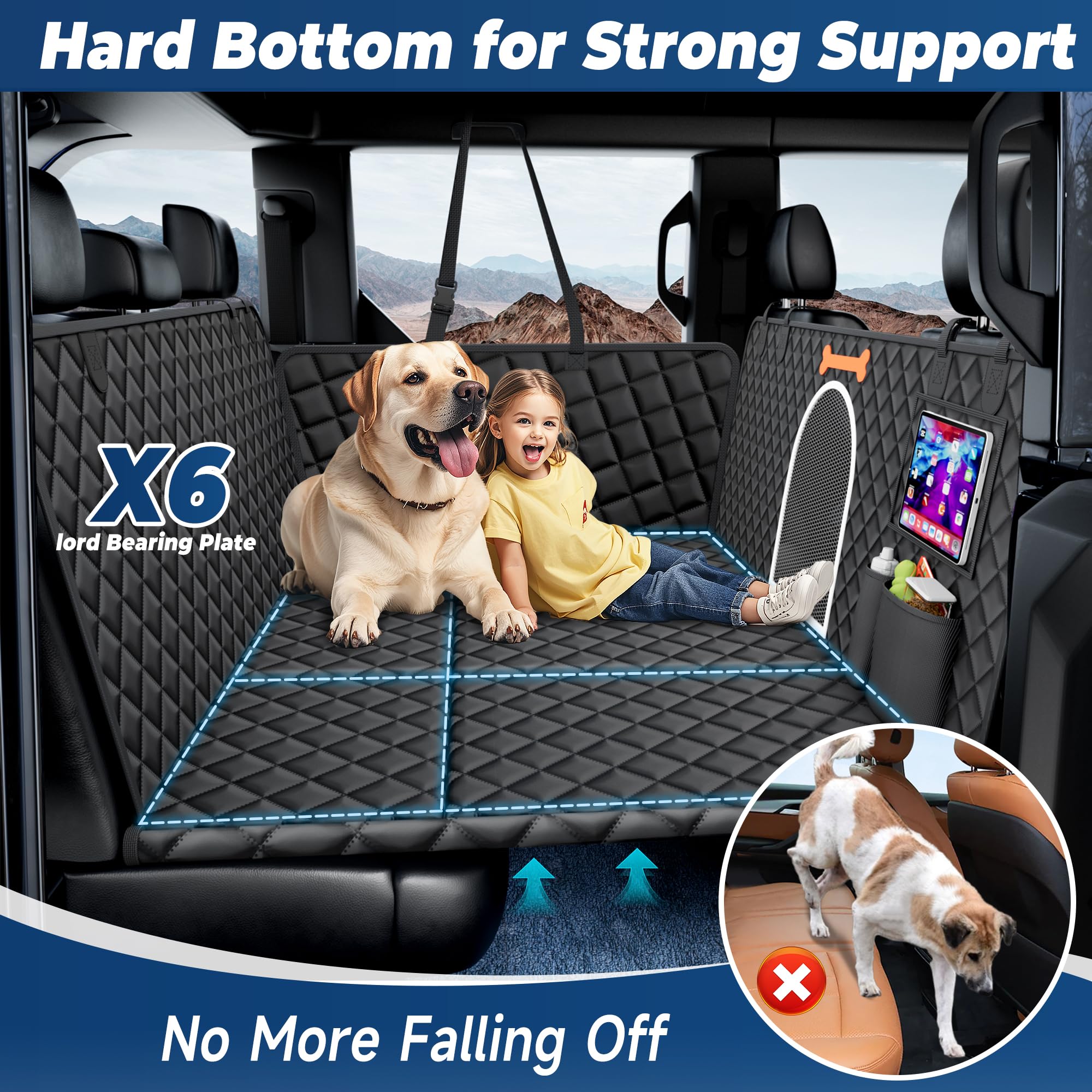 Bwakd XXL dog seat cover waterproof 600D Oxford shell protects interior