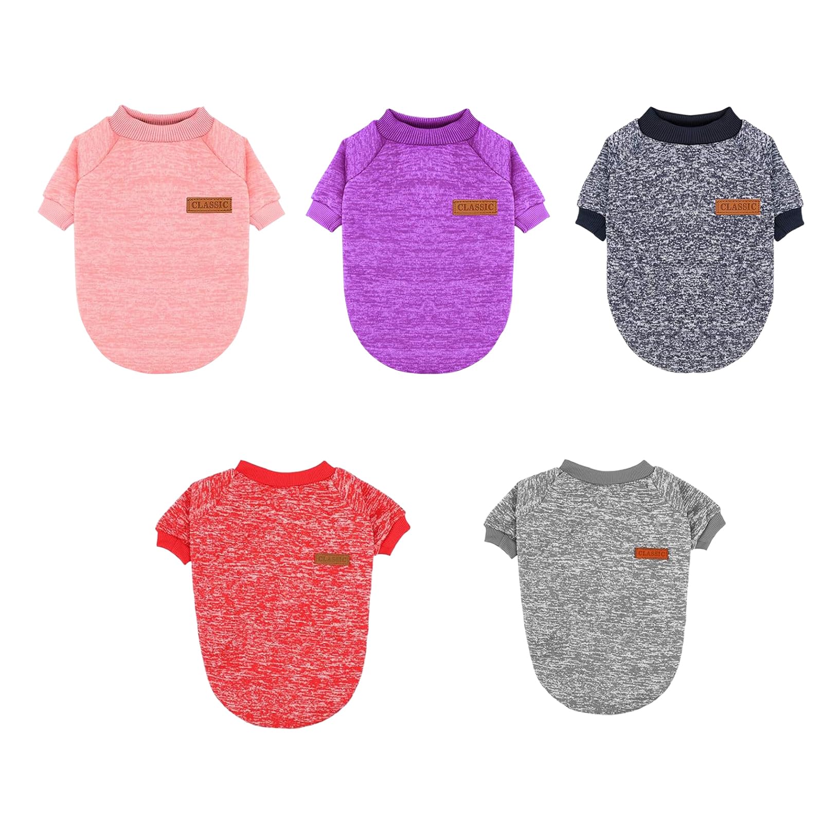 Bwealthest dog sweaters grey for small breeds, easy-to-wear cold-weather gear.