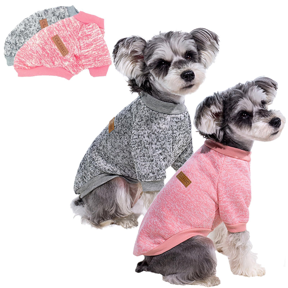Bwealthest dog sweaters pink for small dogs, cozy warmth on chilly days.