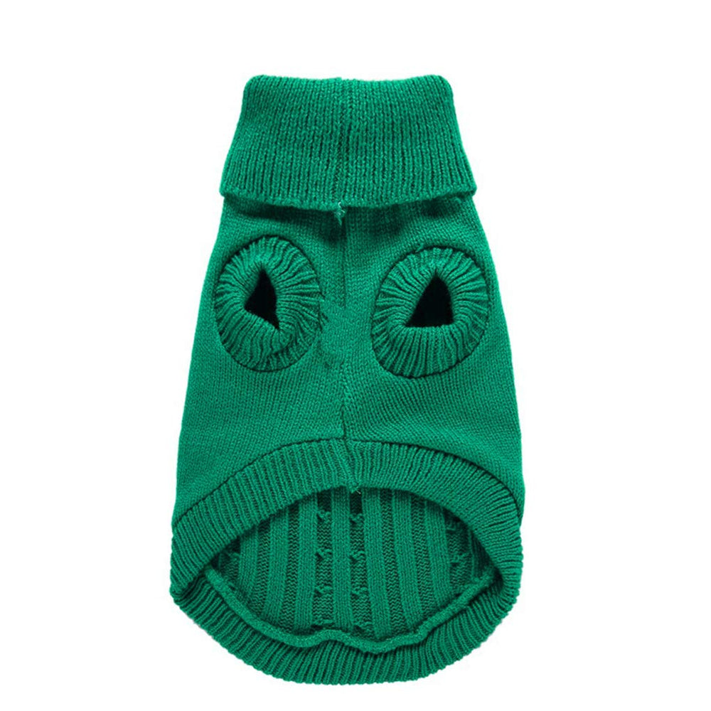 Bwealthest sizes chart dog sweater illustrates eight sizes for various breeds and fits.