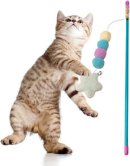 BWESOO pink-cat-stick-toy-bite-resistant-materials resists wear for longer play sessions.