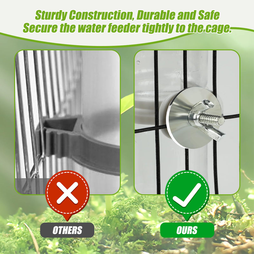 BWOGUE 2-piece set provides a convenient hydration solution for multiple birds.