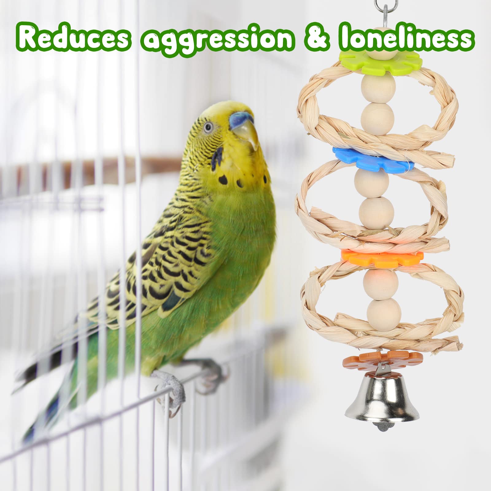 BWOGUE 7 Pack easy-install hook simplifies cage setup for quick playtime.