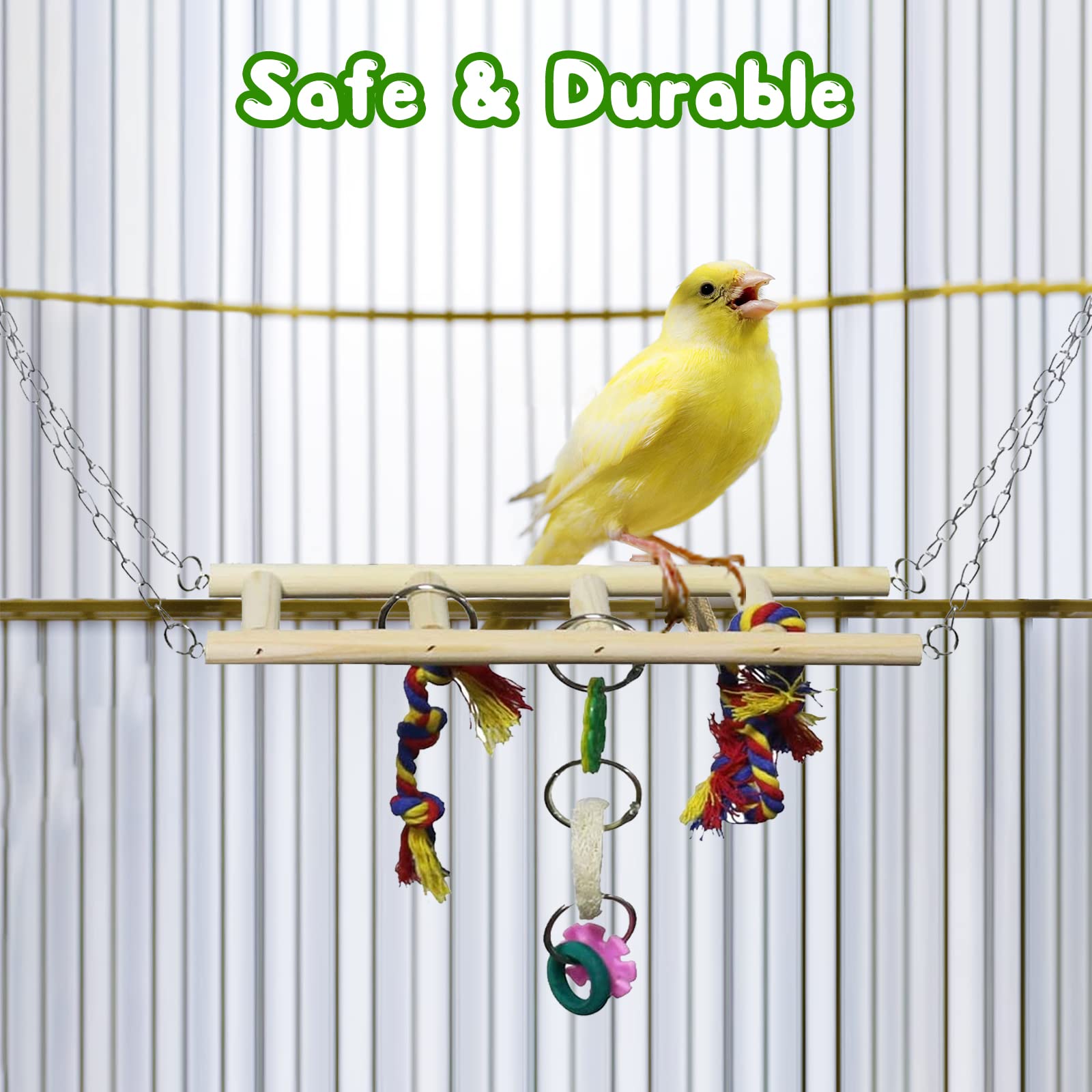 BWOGUE parrot toys chew-safe design supports safe nibbling and exploration.