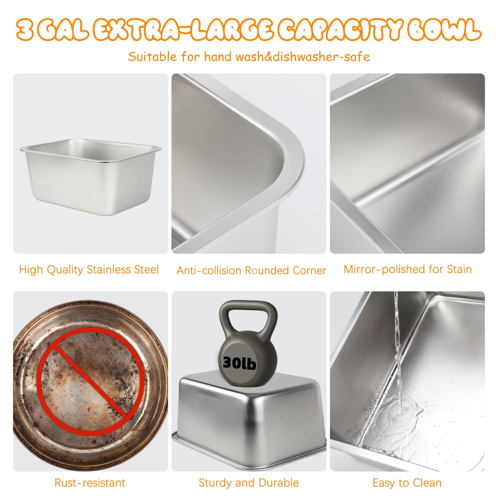 BWOGUE anti-slip stand with tilting-prevention reduces spills during meals.