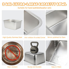 BWOGUE anti-slip stand with tilting-prevention reduces spills during meals.