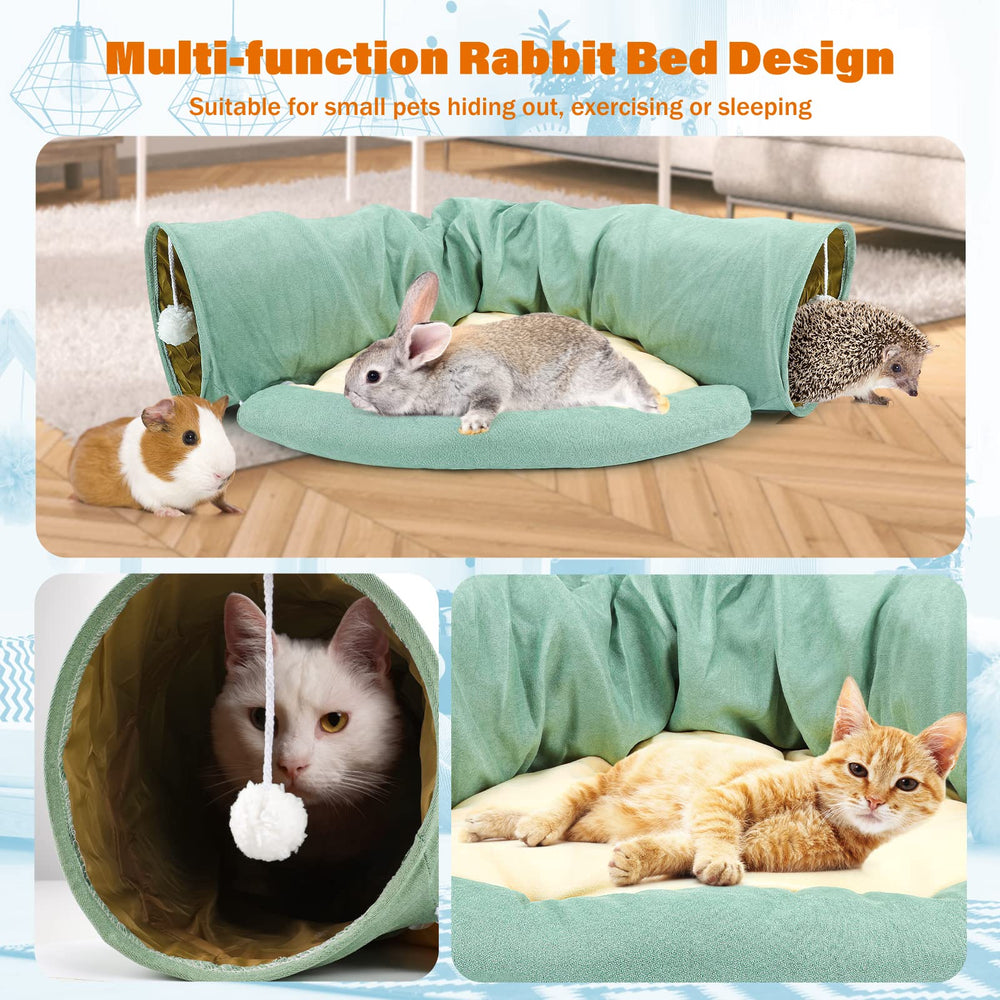 BWOGUE Bunny Tunnel Bed ball toy interior offers interactive play