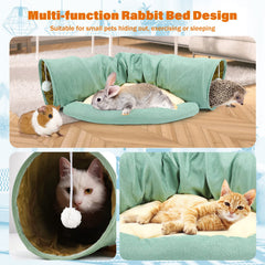 BWOGUE Bunny Tunnel Bed ball toy interior offers interactive play