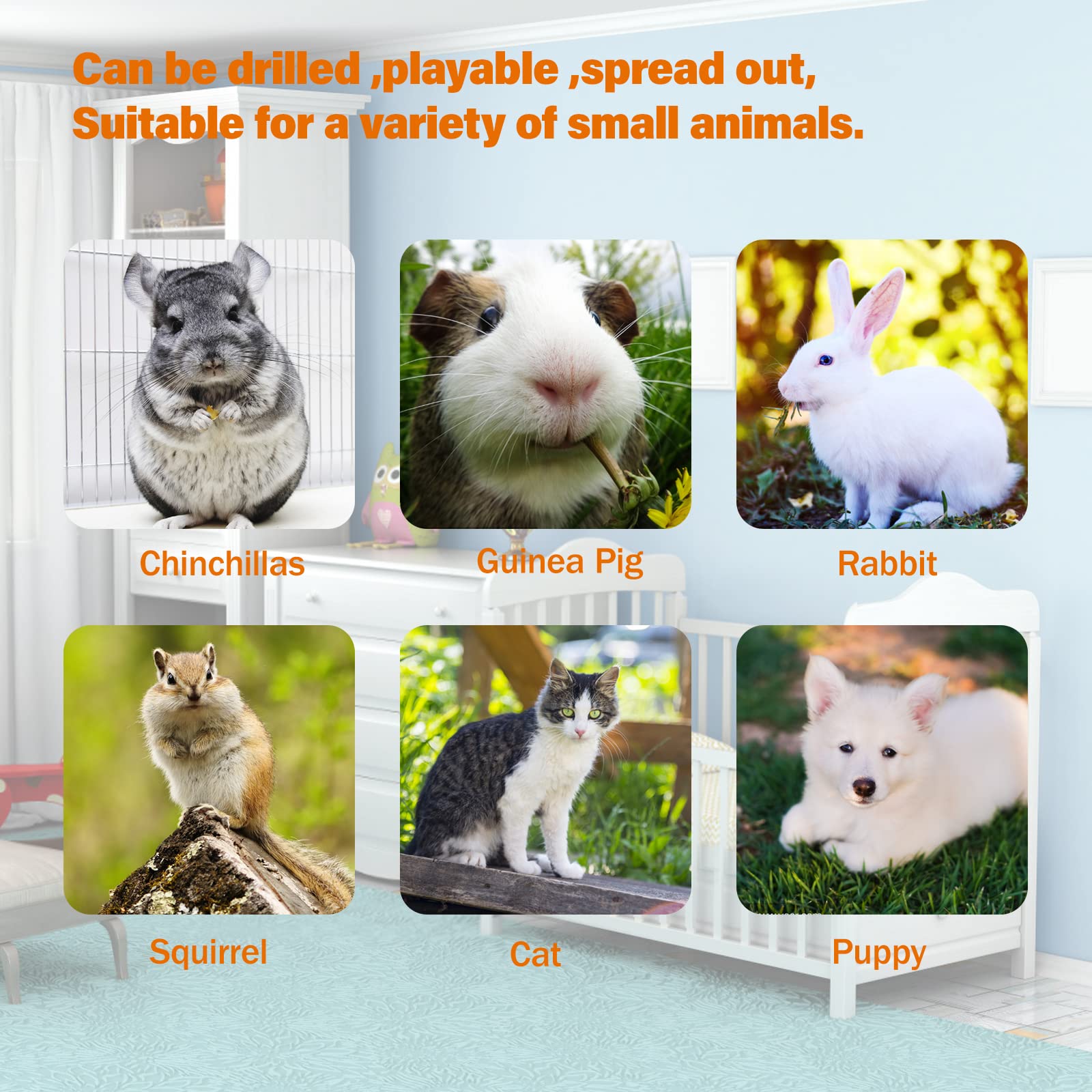 BWOGUE Bunny Tunnel Bed dimensions show a generous 46.8-inch tunnel