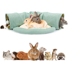 BWOGUE Bunny Tunnel Bed in full setup provides cozy play and rest space