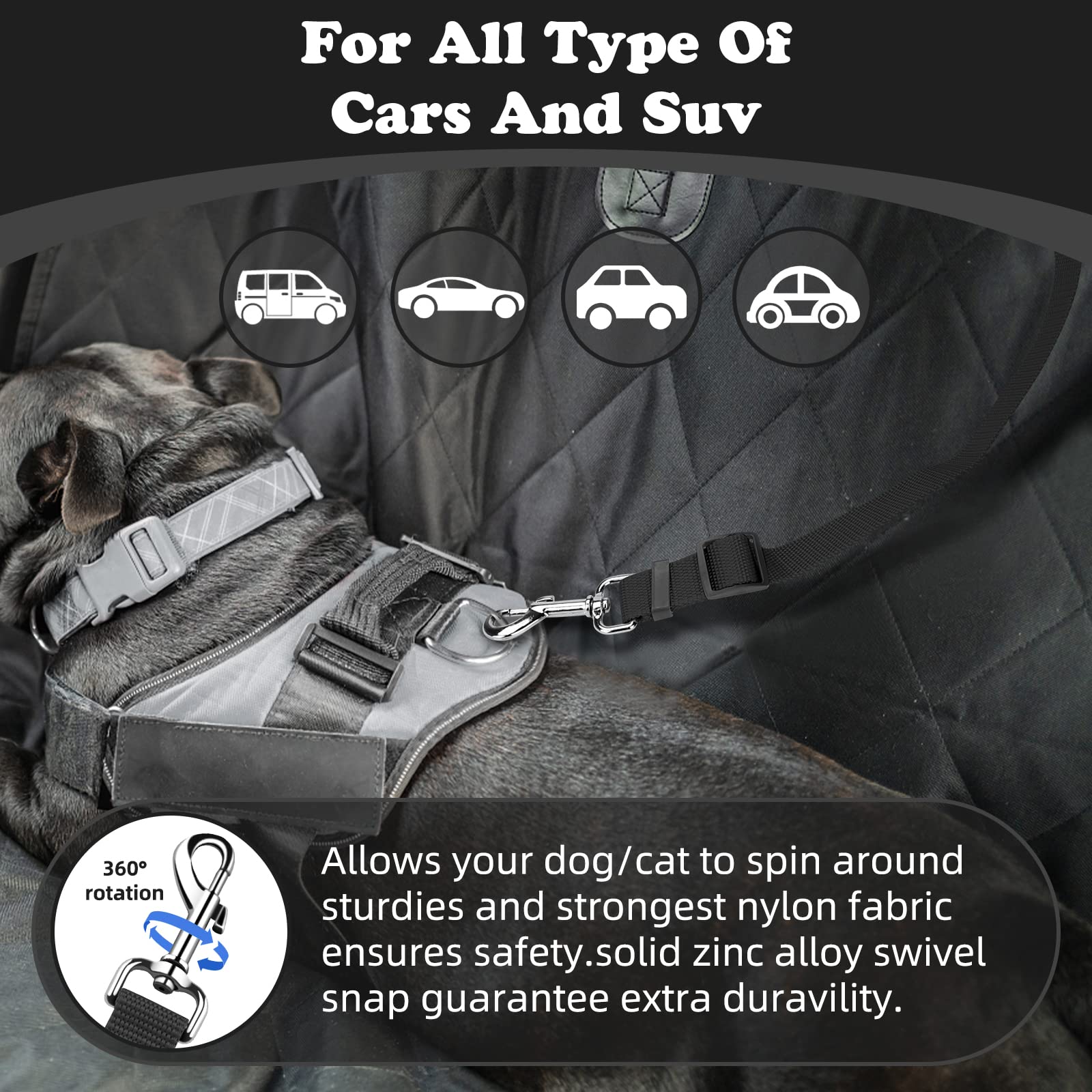 BWOGUE car-travel pet-leash offers easy detach and reuse as handheld leash.