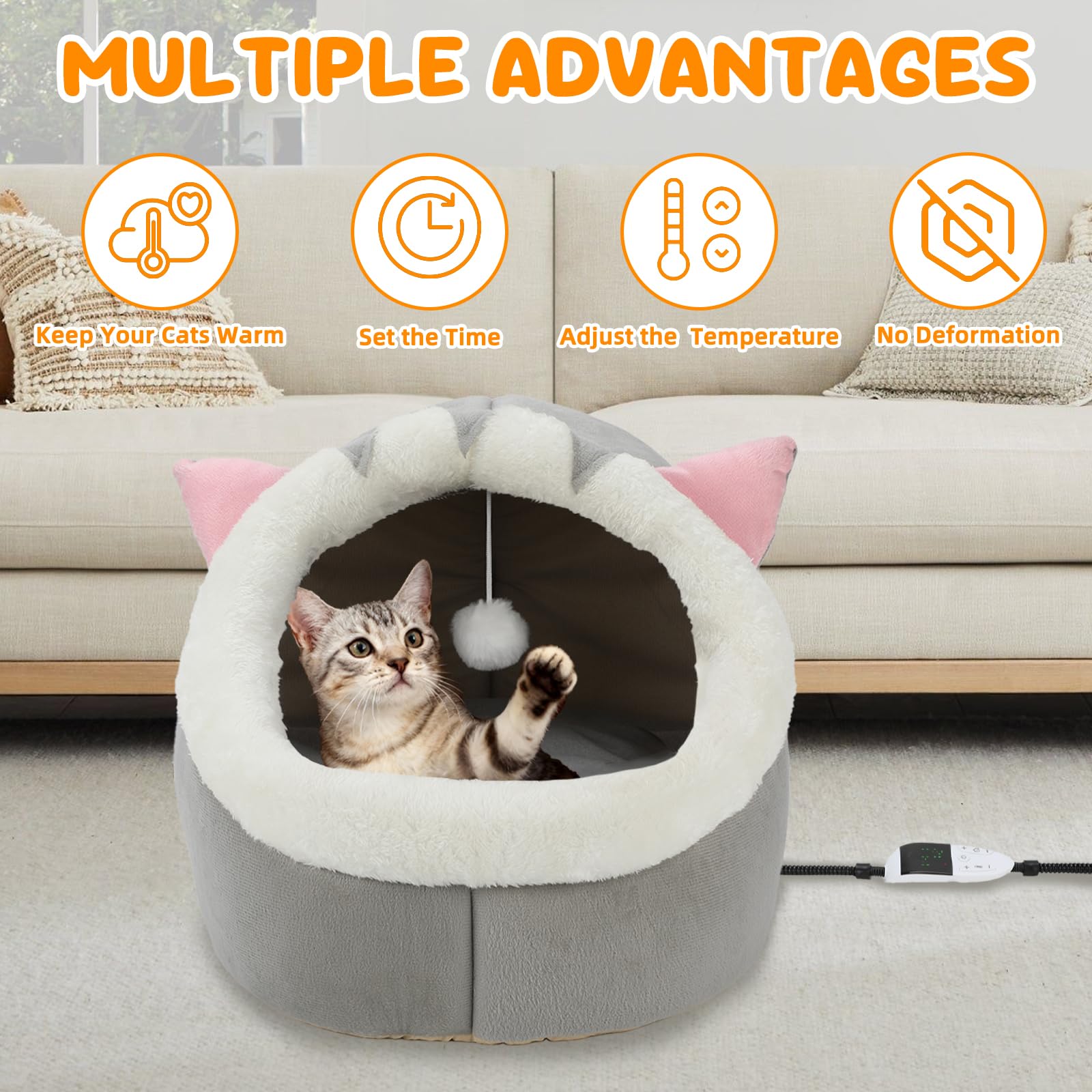 BWOGUE heated pad with timer provides adjustable warmth for naps