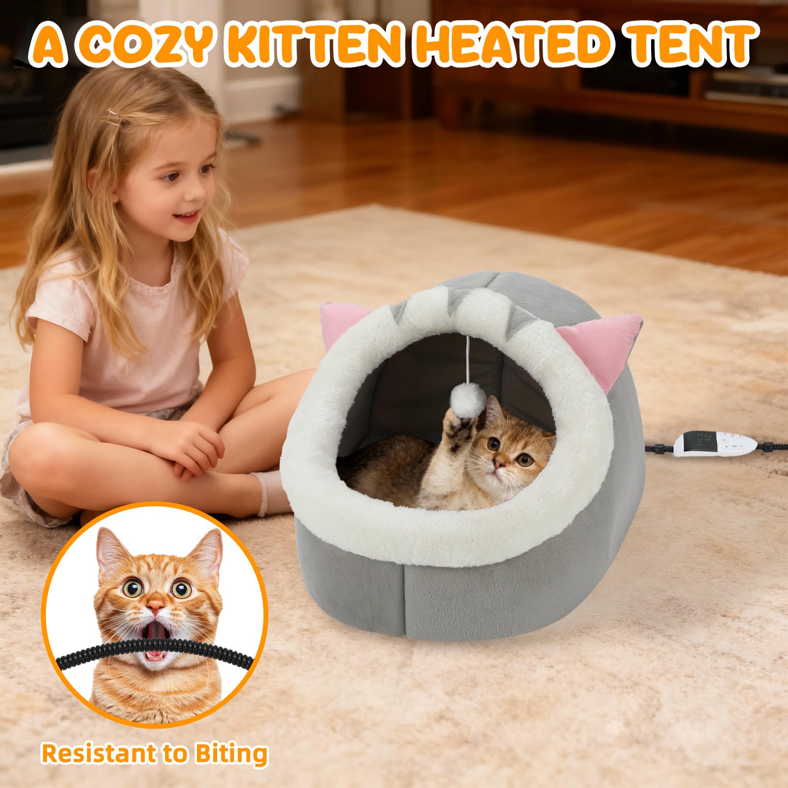 BWOGUE cat bed pillow is removable and washable for easy cleaning