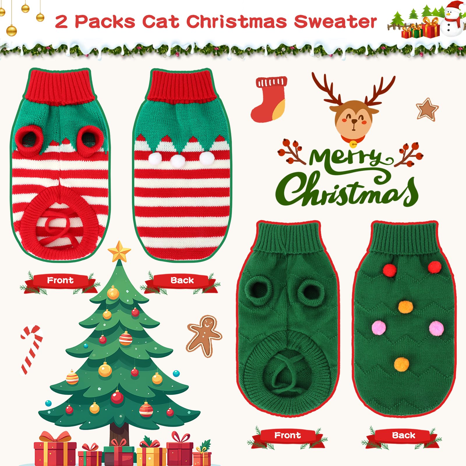 BWOGUE cat sweater soft acrylic fabric for cozy comfort