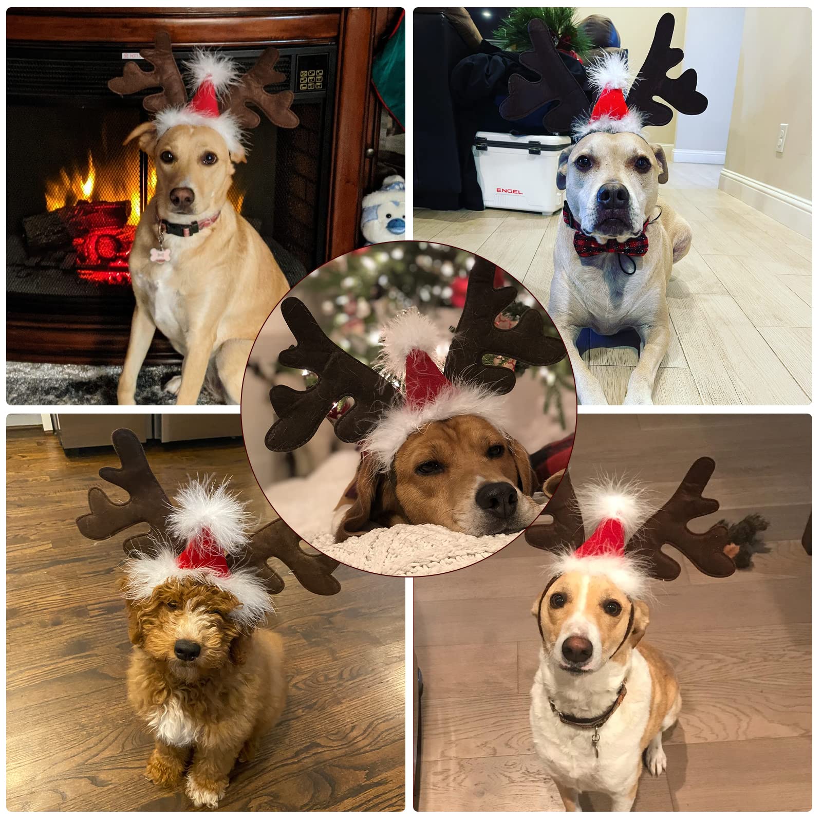 BWOGUE cute christmas headwear boosts pet show-ready appearance.
