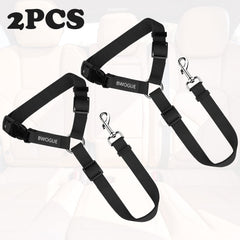 BWOGUE dog-cat seatbelt strap adjustable length fits various pets.