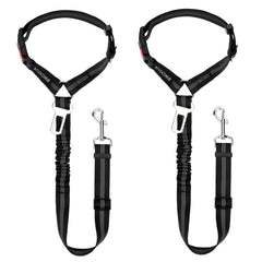 BWOGUE dog seat belt with elastic buffer secures pets for calm car rides