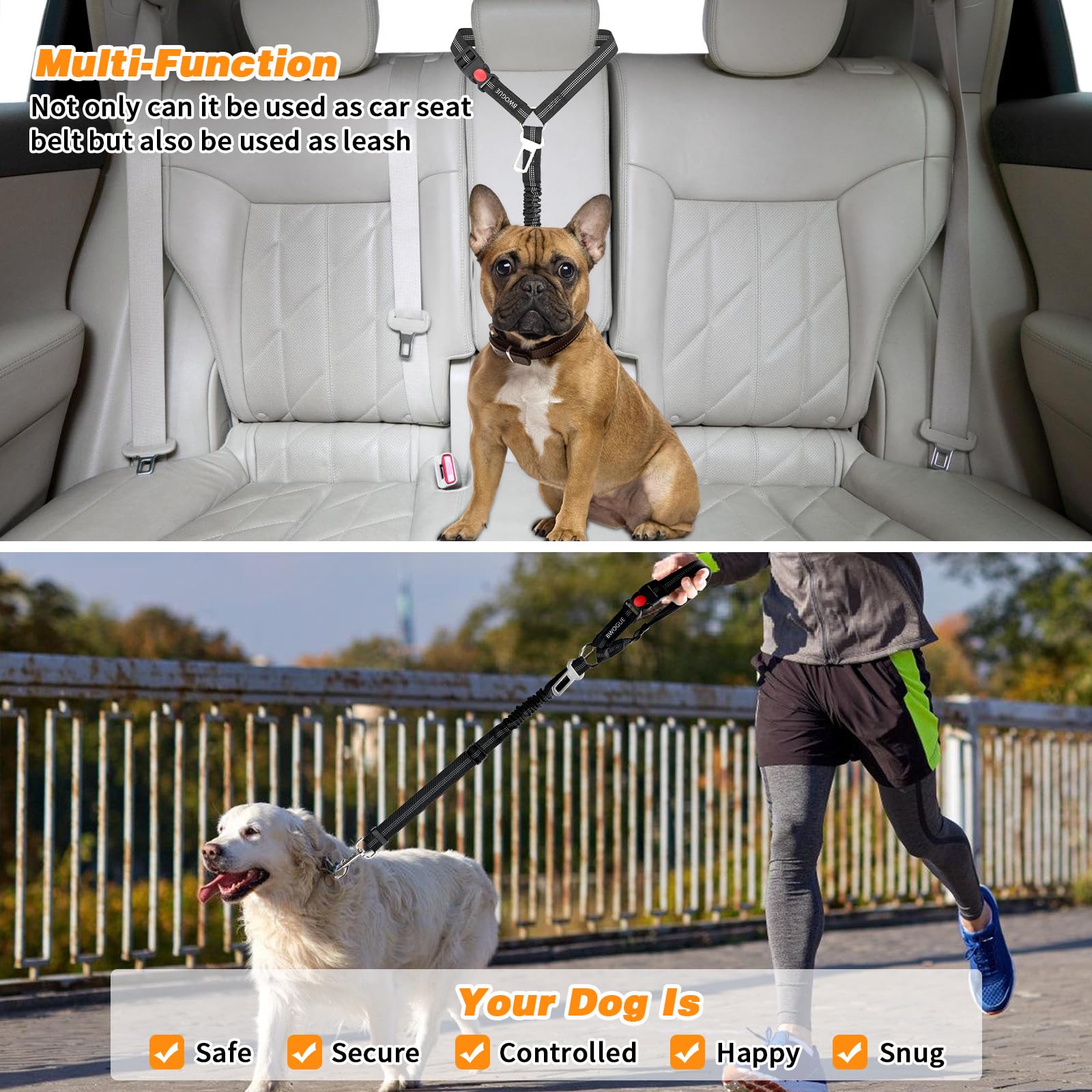 BWOGUE durable nylon construction with zinc alloy hardware for long-lasting safety