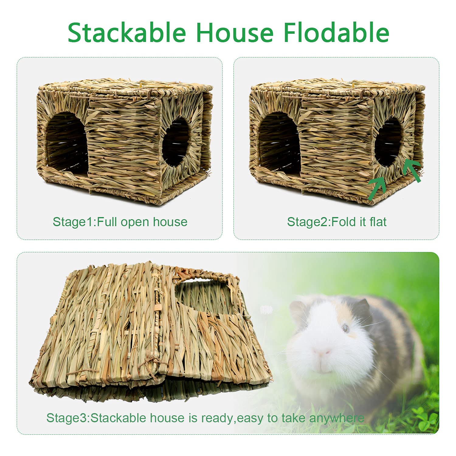 BWOGUE foldable nesting hut ready for quick setup and flat storage after play